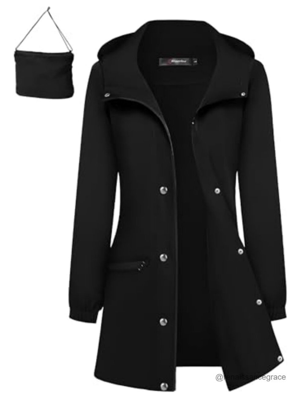 Waterproof Packable Rain Jacket Lightweight Hooded Windbreaker